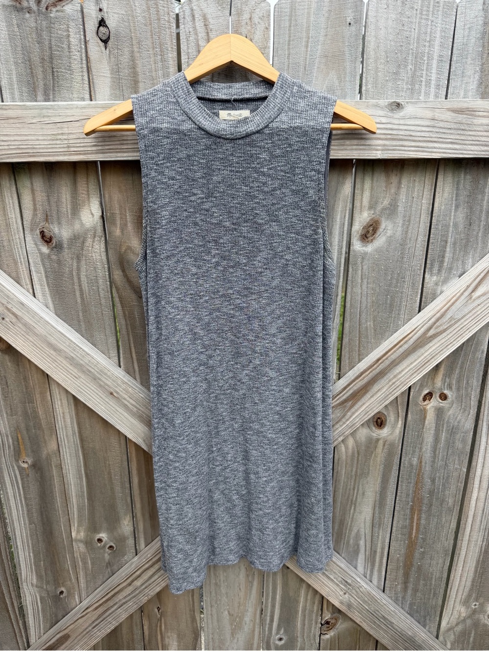 Madewell Heather Gray Ribbed Knit Tank